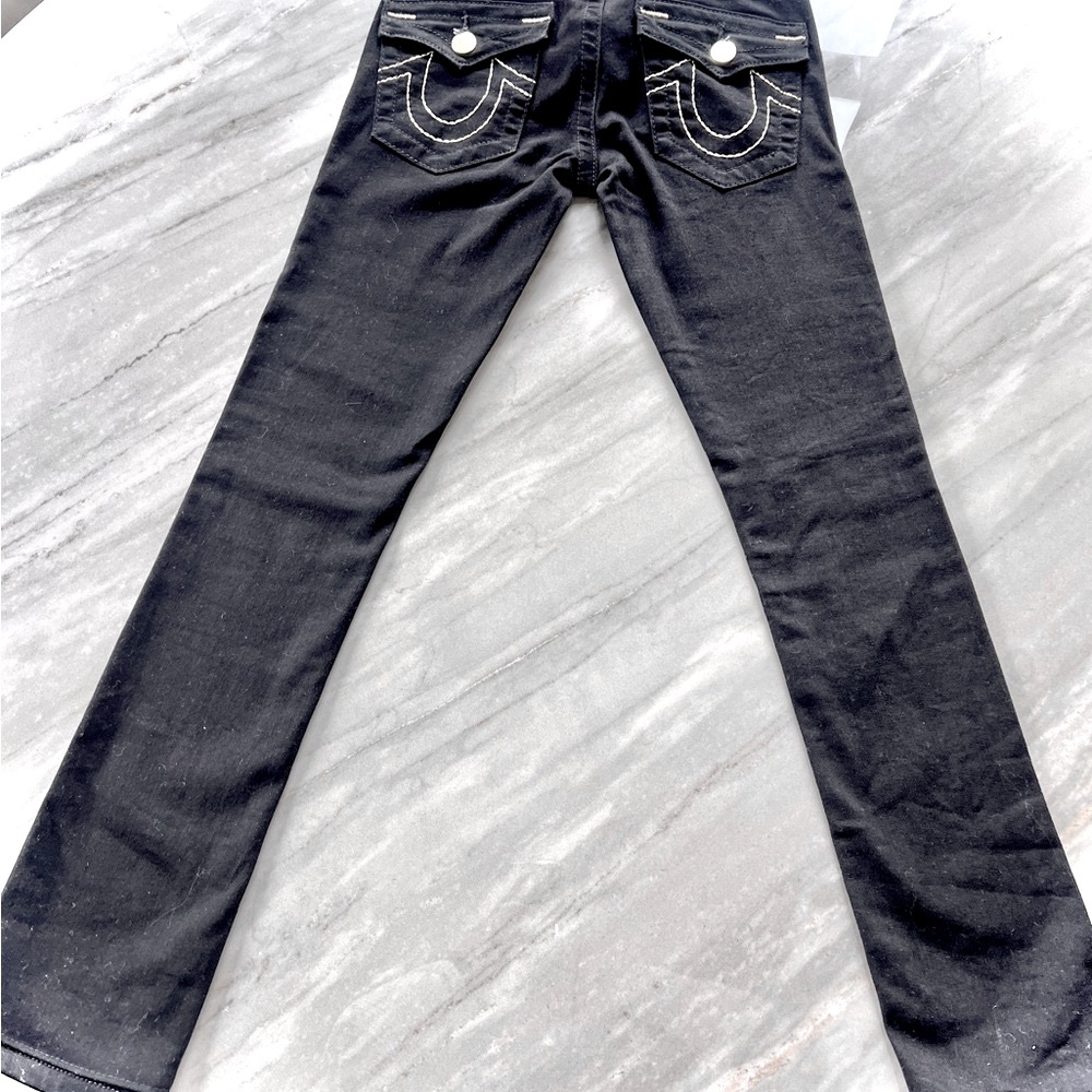 True Religion Black Straight Leg Jeans